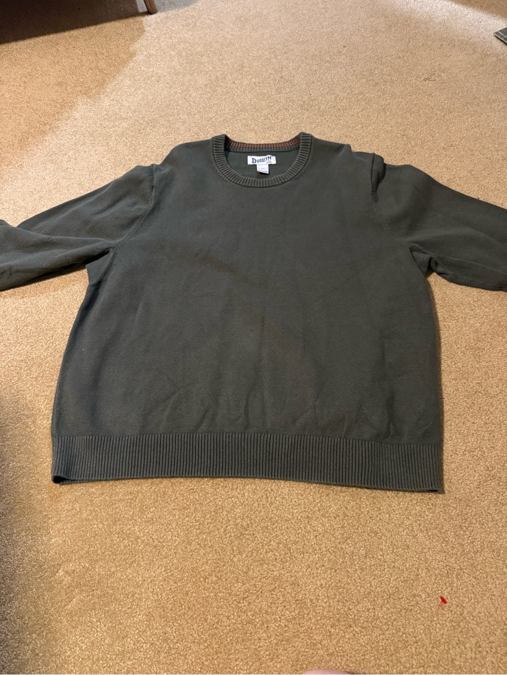Duluth Trading Co Men's Crewneck Sweater - Olive Green